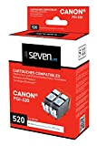 Seven Life Compatible Canon pgi-520 BK Pack de 2 Cartouches