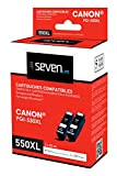 Seven Life Compatible Canon pgi-550 XL Pack de 2 Cartouches