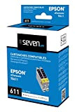 Seven Life Compatible Epson Ourson t0611 BK Pack de 2 Cartouches