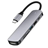 ShanFeng Hub USB C HDMI, USB C MacBook Pro / Air Adaptateur 6 en 1 avec Sortie HDMI 4K, Lecteur ...