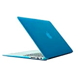 SHANGYA Coque de protection en plastique rigide givré pour MacBook Air 13,3" A1466 (2012-2017) / A1369(2010-2012), ordinateur portable Bleu ciel