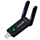 SHENGMEI Adaptateur USB WiFi Dongle WiFi USB 3.0 Double Bande Adaptateur Bluetooth Récepteur Antenne à Gain élevé 5dBi 1200Mpbs/2.4GHZ 866Mbps/5.8GHZ ...