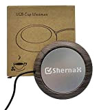 Shernax, Chauffe Tasse de Café USB, Électrique Chauffe Tasse Pad,Chauffe Tasse Plaque Chauffante Dessous Utilisation Sûre pour Le Bureau/La Maison