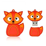 Shooo Clé USB 32 Go Pendrive Nouveauté Animal Renard Rouge