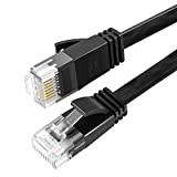 SHULIANCABLE CAT6 Câble de Réseau Plat, UUTP Câble de Raccordement pour Panneau de Brassage Modem Routeur Répéteur LAN Commutateur (10Meter)
