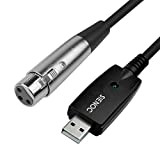 SIENOC 2.8M Microphone USB MIC Lien Cable USB Male vers XLR Femelle