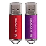 SIMMAX Clé USB 16 Go Lot de 2 Mémoire Stick USB 2.0 Flash Drive Pivotant Stockage Disque Pendrive (16Go Rouge ...