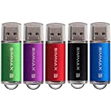SIMMAX Clé USB 16 Go Lot de 5 Mémoire Stick USB 2.0 Flash Drive Pivotant Stockage Disque Pendrive (16Go Vert ...