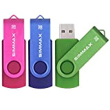 SIMMAX Clé USB 32 Go Lot de 3 Mémoire Stick USB 2.0 Flash Drive Rotation Stockage Disque Pendrive (32Go Rose ...