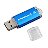 SIMMAX Clé USB 32 Go Mémoire Stick USB 2.0 Flash Drive Stockage Disque Pendrive (32Go Bleu)