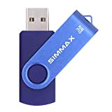 SIMMAX Clé USB 32 Go Mémoire Stick USB 2.0 Flash Drive Rotation Stockage Disque Pendrive (32Go Bleu)