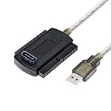 SinLoon Câble adaptateur USB vers SATA IDE USB 2.0 vers câble adaptateur IDE et SATA de 6,3/8,9/13,3 cm (5,8 m, ...