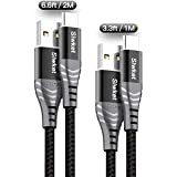 Siwket Câble USB C [1M+2M,Lot de 2] Câble USB Type C Charge Rapide Nylon Câble pour Samsung Galaxy S21 S20 ...