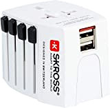 Skross - Adaptateur et Chargeur (USB) de voyage universel - Prises France vers Royaume-Unis (UK)/Etats-Unis (USA)/Australie/Chine/France 1.302930 Blanc