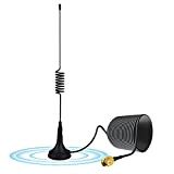 SMA Antenne 4G LTE Intérieur, SMA Mâle Antenna 10dBi avec Base Magnétique et RG174 Câble 3M pour Mobile 4G LTE ...