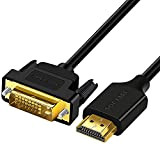 SOEYBAE Câble HDMI vers DVI 2m Câble Adaptateur 2.0 DVI D vers HDMI Bi-directionnel 1080p Full HD -Noir