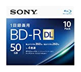 Sony Lot de 10 BD-R DL 50 Go Blanc imprimable 10BNR2VJPS4