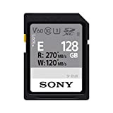 Sony SF-E Series UHS-II U3 V60 Sdhxc Carte mémoire numérique 128 Go – Lecture 270 Mo/S écriture 120 Mo/S SFE128