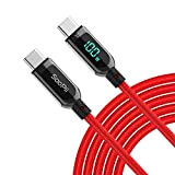 SOOPII Câble USB C vers USB C, [1.2M Rouge] 100W PD Câble de Charge Rapide, Type C Nylon Tressé Câble ...