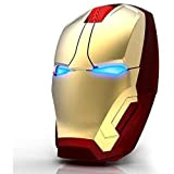 Souris ergonomique sans fil Iron Man 2,4 G avec nano récepteur USB pour ordinateur portable, PC, ordinateur portable, MacBook, portée ...