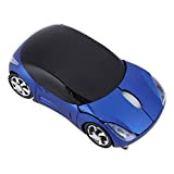 Souris sans Fil 2.4G Cool Souris Optique de Voiture Ferrari(Bleu)