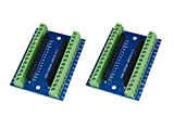 SP-Cow 2pcs Nano Carte d'extension d'adaptateur de Terminal de contrôleur Nano IO Shield Plaque d'extension Simple pour Arduino Mano AVR