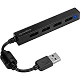 Speedlink SNAPPY Slim USB Hub, 4-Port, USB 2.0, Passif, Noir