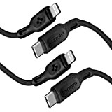 Spigen DuraSync Câble USB C vers Lightning Lot de 2 Certifié MFi 1m Résistant Plus de 30000 Flexion Compatible avec ...