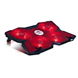 SPIRIT OF GAMER AIRBLADE 500 RED : Refroidisseur pour PC PORTABLE 13-17'' / 4 ventilateurs silencieux de 120 mm à ...