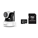 Sricam Dernière Version SP017 Caméra WiFi intérieure de Surveillance 1080P sans Fil IP Caméra & ARCANITE 128 Go Carte Mémoire ...