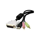 StarTech 4-in-1 USB DVI KVM Switch Cable w/Audio