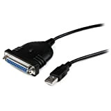 StarTech.com Câble Adaptateur de 1.80m USB vers 1 Port Parallèle DB25 pour Imprimante - 1x USB A Mâle - 1x ...