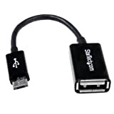 StarTech.com Câble adaptateur Micro USB vers USB Host OTG de 12cm - Adaptateur USB On-The-Go - Mâle / Femelle - ...