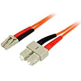 StarTech.com Câble fibre optique duplex multimode 50/125 OM2 de 2 m - LC vers SC - LSZH - Orange (50FIBLCSC2)