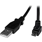 StarTech.com Câble Micro USB 2 m - A vers Micro B coudé 90° vers le bas - Câble USB Micro ...