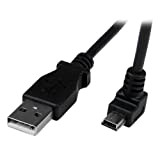StarTech.com Câble Mini USB 2 m - A vers Mini B coudé 90° vers le bas - Câble USB Mini ...