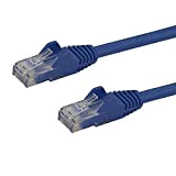 StarTech.com Câble réseau Cat6 Gigabit UTP sans crochet de 1m - Cordon Ethernet RJ45 anti-accroc - M/M - Bleu (N6PATC1MBL)