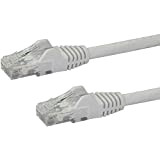 StarTech.com Câble réseau Cat6 UTP sans crochet - 50 cm Blanc - Cordon Ethernet RJ45 anti-accroc - Câble patch (N6PATC50CMWH)