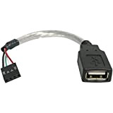 StarTech.com Câble USB 2.0 de 15 cm - USB A femelle vers adaptateur USB carte mère 4 broches F/F (USBMBADAPT)
