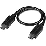 StarTech.com Câble USB OTG Micro USB vers Micro USB de 20 cm - Adaptateur USB On-The-Go - M/M - Noir ...