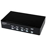 StarTech.com Commutateur KVM 4 Ports DVI USB, Montage en Rack et Audio - Switch KVM - 2560x1600 (SV431DVIUAHR)