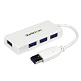 StarTech.com Hub USB 3.0 à 4 ports avec câble intégré - Concentrateur USB SuperSpeed portable - Mini hub USB3 - ...