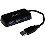 StarTech.com Hub USB 3.0 à 4 ports avec câble intégré - Concentrateur USB SuperSpeed portable - Mini hub USB3 - ...