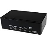 StarTech.com Switch KVM USB 2 Ecrans DVI pour 4 Ordinateurs avec Audio - Commutateur KVM