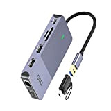 Station d'accueil USB Giq Hub USB C Adaptateur USB 3.0 vers Double HDMI VGA Station d'accueil pour Ordinateur Portable USB ...
