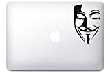 Sticker pour Macbook Anonymous Noir Taille Unique