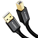 SUCESO Câble Imprimante 3 Mètres Câble Imprimante USB 2.0 A Mâle vers USB B Mâle Câble Scanner d'Imprimante Câble Printer ...