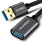 SUCESO Cable Rallonge USB 3.0 2M Câble Extension Mâle A vers Femelle chargement et données à 5Gbps Compatible avec Manette ...