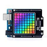 SunFounder Panneau de Matrice de LED RGB 8x8 64 Compatible avec Arduino Contrôle I2C adressable Individuellement Bouclier de Matrice de ...