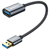 SUNGUY Câble d'extension USB 3.0 0,3 m - Câble d'extension 5 Gbps - Ultra rapide - Court USB A - ...